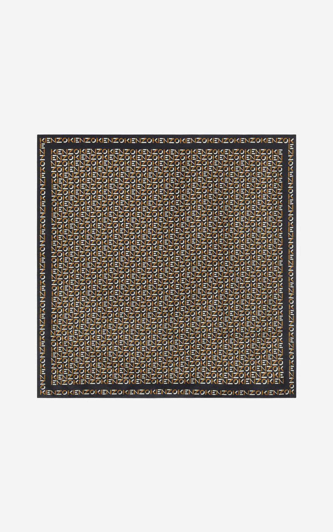 Foulard Kenzo Femme monogrammed silk Noir WBUSK-1620